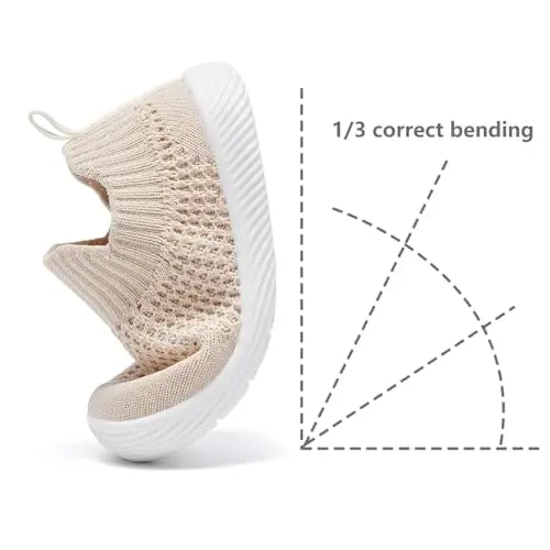 MORENDL Baby Toddler Walking Socks Non-Slip Breathable Unisex Casual Sneakers - 5