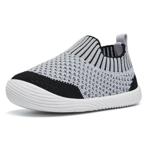 MORENDL Baby Toddler Walking Socks Non-Slip Breathable Unisex Casual Sneakers - 1