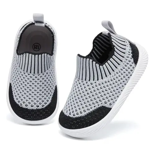 MORENDL Baby Toddler Walking Socks Non-Slip Breathable Unisex Casual Sneakers - 2