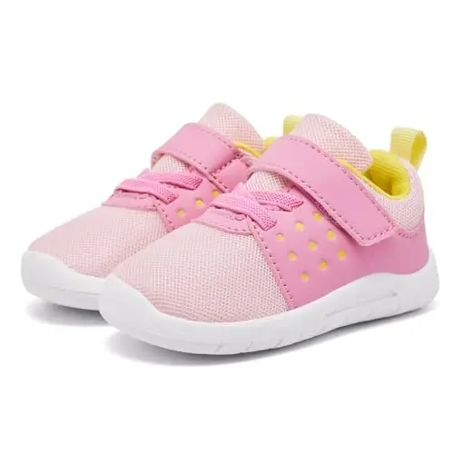 MORENDL Toddler Baby Shoes 0-4 Years Boy Girl Lightweight Breathable Non-Slip Sports Sneakers Running Walking Tennis Barefoot Shoes - 1