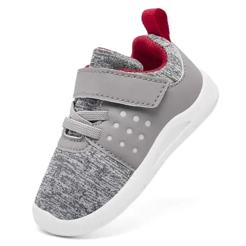 MORENDL Toddler Baby Shoes 0-4 Years Boy Girl Lightweight Breathable Non-Slip Sports Sneakers Running Walking Tennis Barefoot Shoes - 6