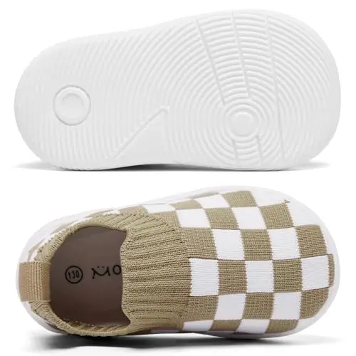 MORENDL Baby Toddler Walking Socks Non-Slip Breathable Unisex Casual Sneakers - 4