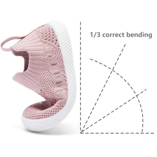 MORENDL Baby Toddler Walking Socks Non-Slip Breathable Unisex Casual Sneakers - 6