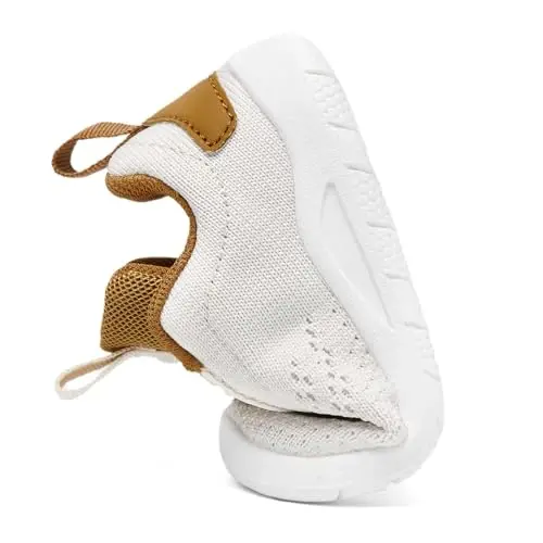 MORENDL Bolalar uchun yopishtiriladigan krossovkalar, Chaqaloqlar uchun yurish poyafzallari, Sirpanmaydigan, Nafas oladigan, Unisex pushti to'rli atletika krossovkalari, Go'daklar uchun yugurish poyafzallari - 4