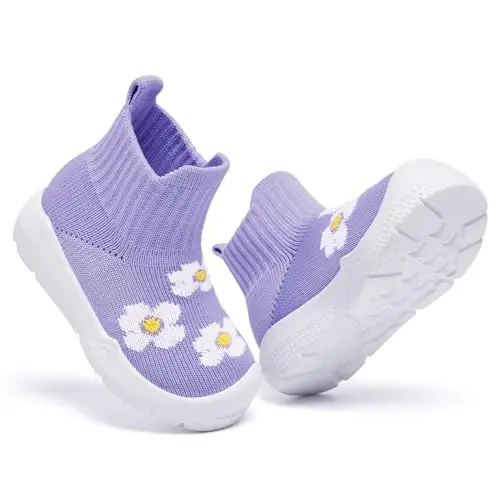 MORENDL Toddler Sock Shoes Baby Walking Shoes Infant Slippers Boys & Girls Non-Slip Sneakers - 4