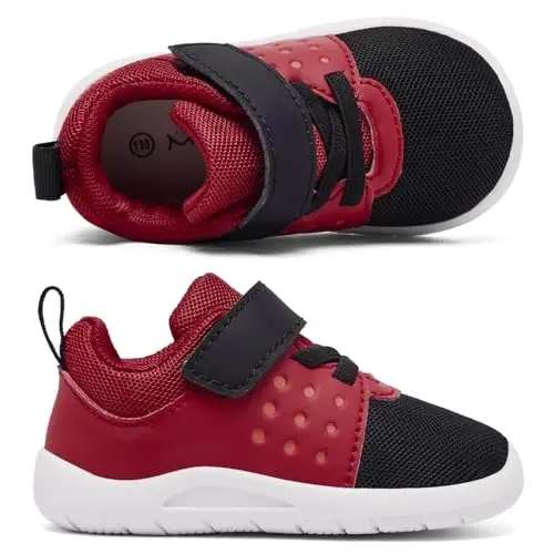 MORENDL Toddler Baby Shoes 0-4 Years Boy Girl Lightweight Breathable Non-Slip Sports Sneakers Running Walking Tennis Barefoot Shoes - 4