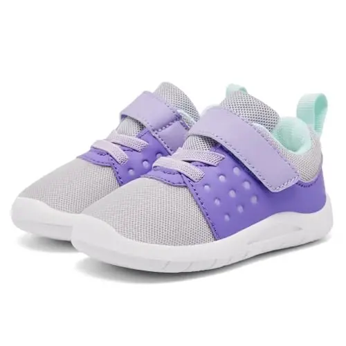 MORENDL Toddler Baby Shoes 0-4 Years Boy Girl Lightweight Breathable Non-Slip Sports Sneakers Running Walking Tennis Barefoot Shoes - 1