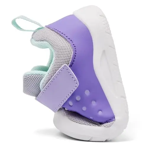 MORENDL Toddler Baby Shoes 0-4 Years Boy Girl Lightweight Breathable Non-Slip Sports Sneakers Running Walking Tennis Barefoot Shoes - 5