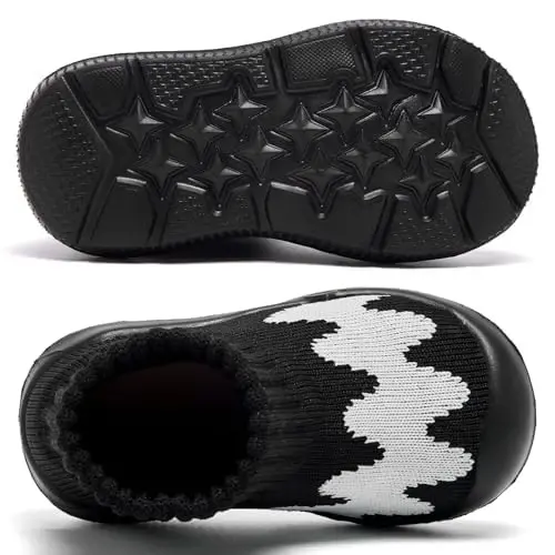 MORENDL Toddler Sock Shoes Baby Walking Shoes Infant Slippers Boys & Girls Non-Slip Sneakers - 4