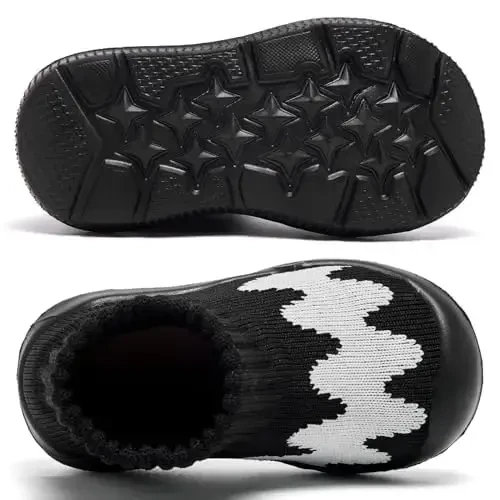 MORENDL Toddler Sock Shoes Baby Walking Shoes Infant Slippers Boys & Girls Non-Slip Sneakers - 4