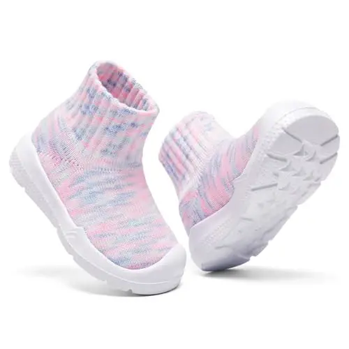 MORENDL Toddler Sock Shoes Baby Walking Shoes Infant Slippers Boys & Girls Non-Slip Sneakers - 5