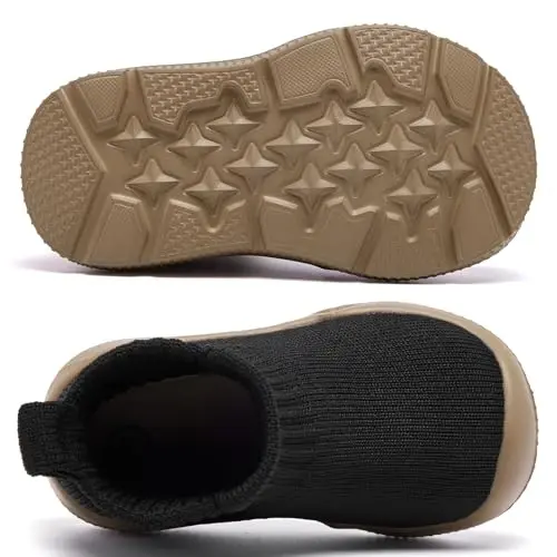 MORENDL Toddler Sock Shoes Baby Walking Shoes Infant Slippers Boys & Girls Non-Slip Sneakers - 4