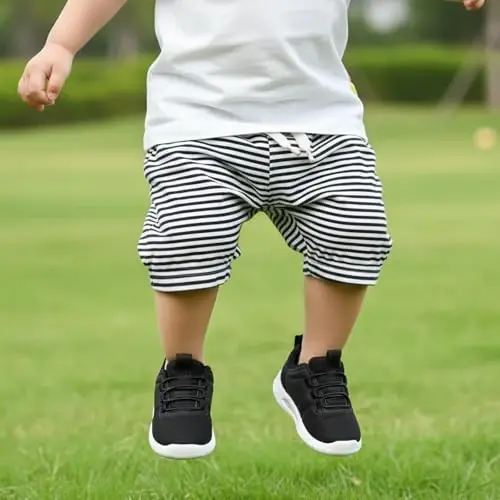 MORENDL Toddler Slip On Sneakers Baby Walking Shoes Non-Slip Breathable Unisex Pink Mesh Lace-Up Athletic Sneakers Infant Running Shoes - MORENDL (1)
