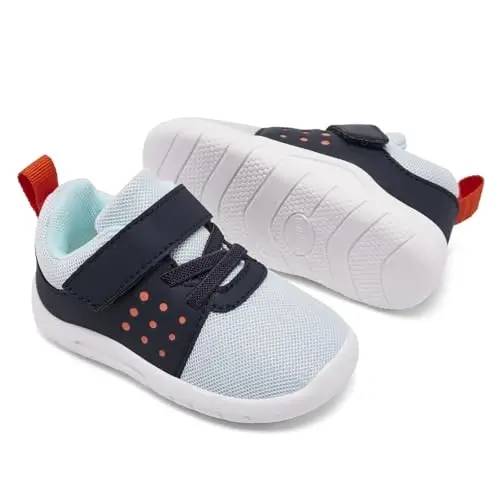 MORENDL Toddler Baby Shoes 0-4 Years Boy Girl Lightweight Breathable Non-Slip Sports Sneakers Running Walking Tennis Barefoot Shoes - 3
