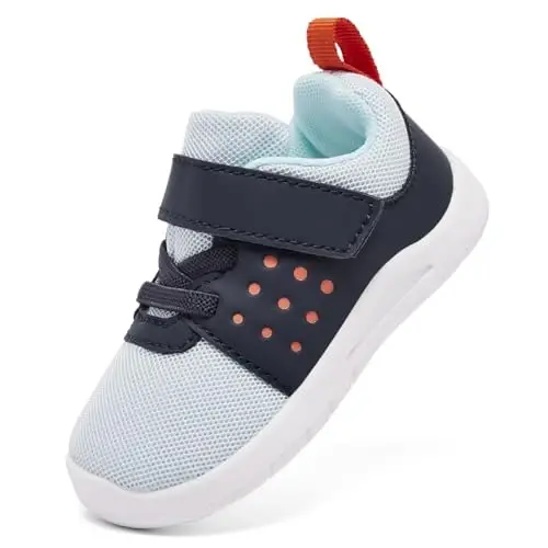 MORENDL Toddler Baby Shoes 0-4 Years Boy Girl Lightweight Breathable Non-Slip Sports Sneakers Running Walking Tennis Barefoot Shoes - 6