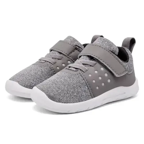 MORENDL Toddler Baby Shoes 0-4 Years Boy Girl Lightweight Breathable Non-Slip Sports Sneakers Running Walking Tennis Barefoot Shoes - 1