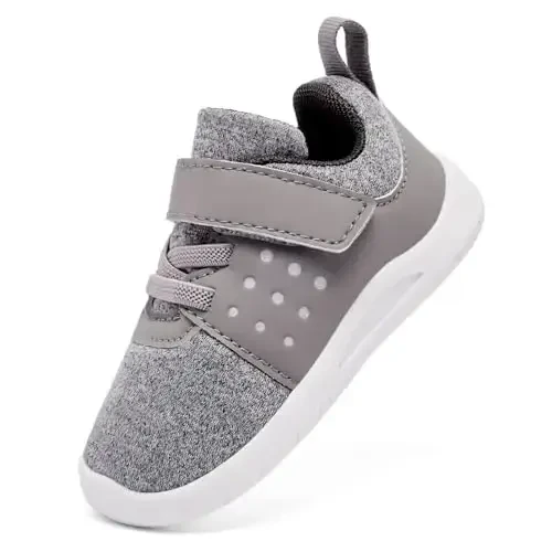 MORENDL Toddler Baby Shoes 0-4 Years Boy Girl Lightweight Breathable Non-Slip Sports Sneakers Running Walking Tennis Barefoot Shoes - 6