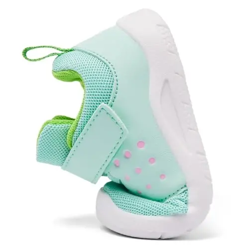 MORENDL Toddler Baby Shoes 0-4 Years Boy Girl Lightweight Breathable Non-Slip Sports Sneakers Running Walking Tennis Barefoot Shoes - 5
