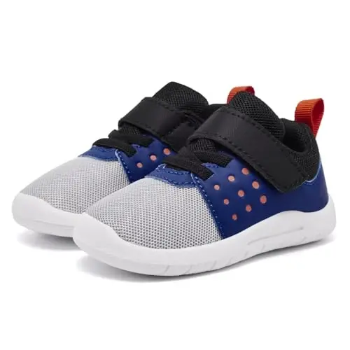 MORENDL Toddler Baby Shoes 0-4 Years Boy Girl Lightweight Breathable Non-Slip Sports Sneakers Running Walking Tennis Barefoot Shoes - 1