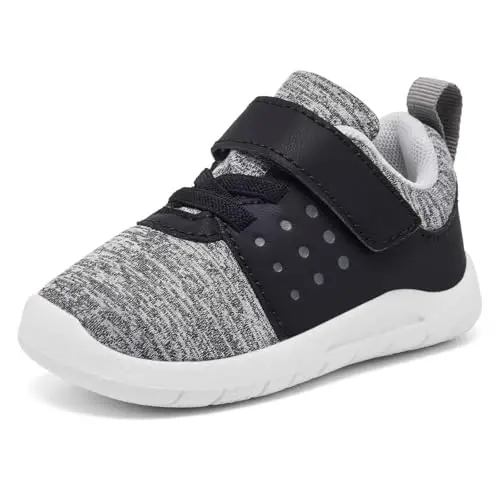 MORENDL Toddler Baby Shoes 0-4 Years Boy Girl Lightweight Breathable Non-Slip Sports Sneakers Running Walking Tennis Barefoot Shoes - 2