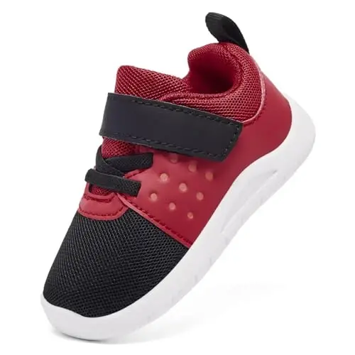 MORENDL Toddler Baby Shoes 0-4 Years Boy Girl Lightweight Breathable Non-Slip Sports Sneakers Running Walking Tennis Barefoot Shoes - 6