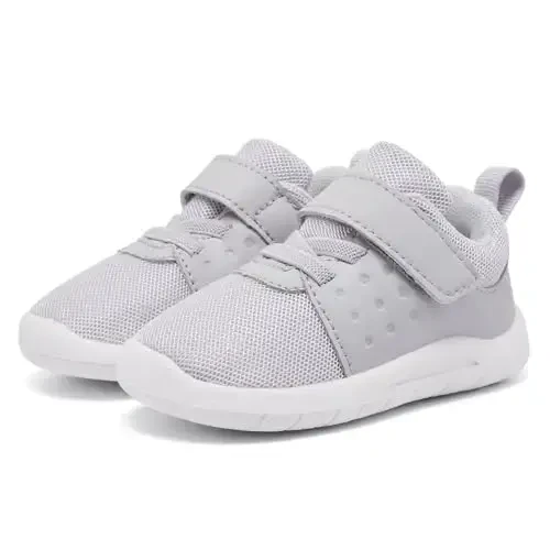 MORENDL Toddler Baby Shoes 0-4 Years Boy Girl Lightweight Breathable Non-Slip Sports Sneakers Running Walking Tennis Barefoot Shoes - 1