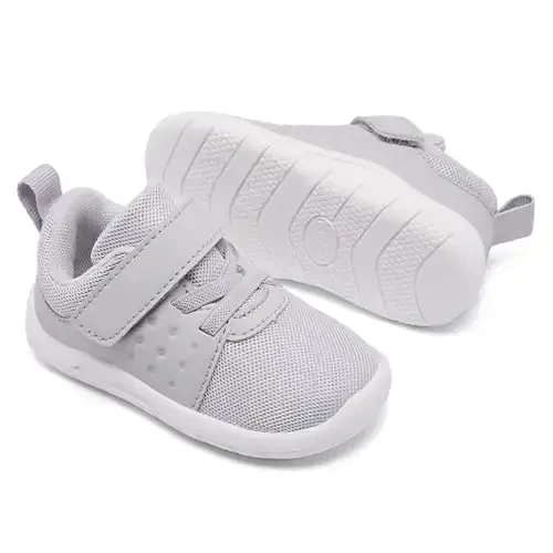 MORENDL Toddler Baby Shoes 0-4 Years Boy Girl Lightweight Breathable Non-Slip Sports Sneakers Running Walking Tennis Barefoot Shoes - 3