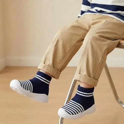 MORENDL Toddler Paypoq Oyoq Kiyimlar Chaqaloq Yurish Oyoq Kiyimlari Go'daklar uchun To'piqlar O'g'il bolalar va Qizlar Sirpanmaydigan Krossovkalar - MORENDL