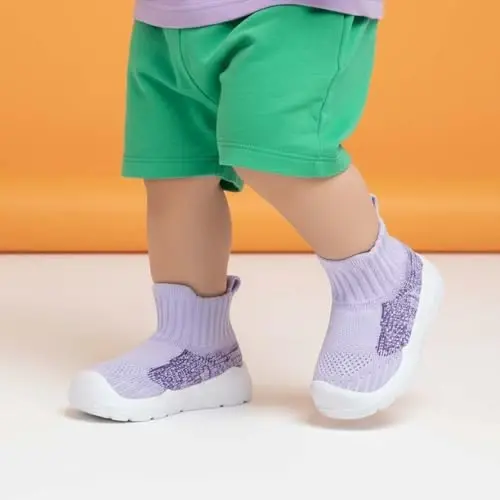 MORENDL Toddler Paypoq Poyafzallari Chaqaloq Yurish Poyafzallari Go'dak Terliklari O'g'il Bolalar va Qizlar Sirpanmaydigan Krossovkalar - 6