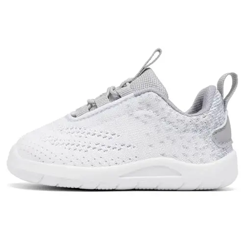 MORENDL Toddler Slip On Krossovkalar Chaqaloq Yurish Poyafzallari Sirpanmaydigan Nafas Oluvchan Unisex Pushti To'rli Atletik Krossovkalar Go'dak Yugurish Poyafzallari - 2