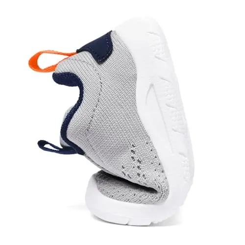 MORENDL Toddler Slip On Krossovkalar Chaqaloq Yurish Poyafzallari Sirpanmaydigan Nafas Oluvchi Unisex Pushti To'rli Atletik Krossovkalar Go'dak Yugurish Poyafzallari - 5