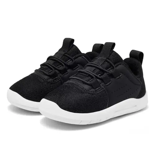 MORENDL Toddler Slip On Krossovkalari Chaqaloq Yurish Poyafzallari Sirpanmaydigan Nafas Oladigan Unisex Pushti To'rli Atletik Krossovkalar Go'dak Yugurish Poyafzallari - MORENDL