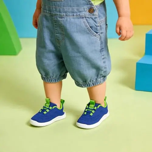 MORENDL Toddler Slip On Poyabzallari Chaqaloq Yurish Poyabzallari Sirpanmaydigan Nafas Oluvchi Uniseks Pushti To'rli Atletik Poyabzallar Go'dak Yugurish Poyafzallari 
