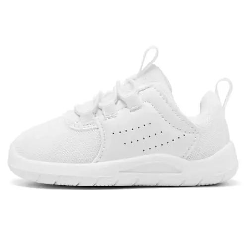 MORENDL Toddler Slip On Sneakers Baby Walking Shoes Non-Slip Breathable Unisex Pink Mesh Lace-Up Athletic Sneakers Infant Running Shoes - 2