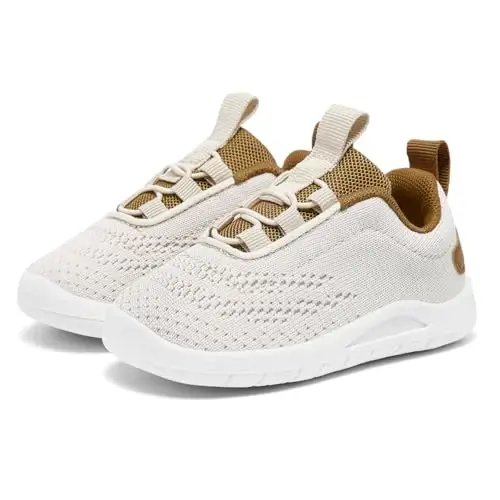 MORENDL Toddler Slip On Sneakers Baby Walking Shoes Non-Slip Breathable Unisex Pink Mesh Lace-Up Athletic Sneakers Infant Running Shoes 