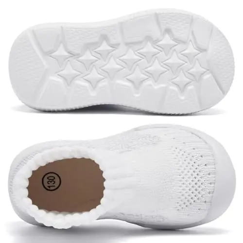 MORENDL Toddler Sock Shoes Baby Walking Shoes Infant Slipper Boys & Girls Non-Slip Sneakers - 5
