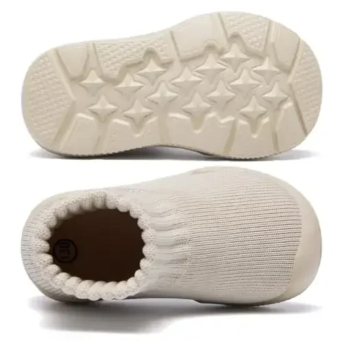 MORENDL Toddler Sock Shoes Baby Walking Shoes Infant Slippers Boys & Girls Non-Slip Sneakers - 4