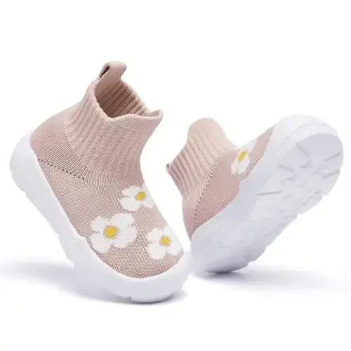 MORENDL Toddler Sock Shoes Baby Walking Shoes Infant Slippers Boys & Girls Non-Slip Sneakers - 4