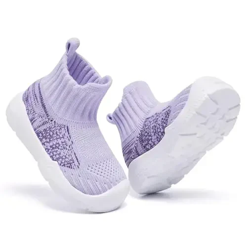 MORENDL Toddler Sock Shoes Baby Walking Shoes Infant Slippers Boys & Girls Non-Slip Sneakers - 4