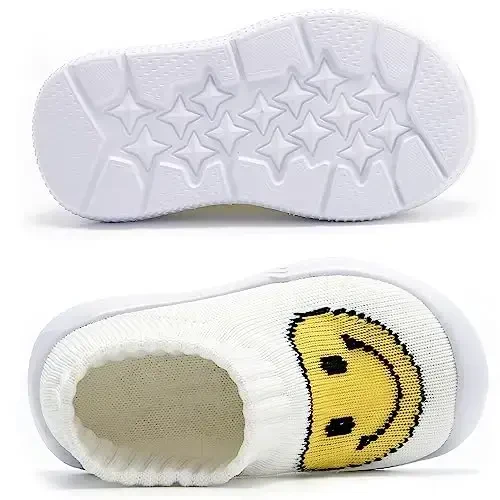MORENDL Toddler Sock Shoes Baby Walking Shoes Infant Slippers Boys & Girls Non-Slip Sneakers - 4