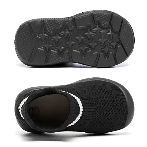 MORENDL Toddler Sock Shoes Baby Walking Shoes Infant Slippers Boys & Girls Non-Slip Sneakers - 4