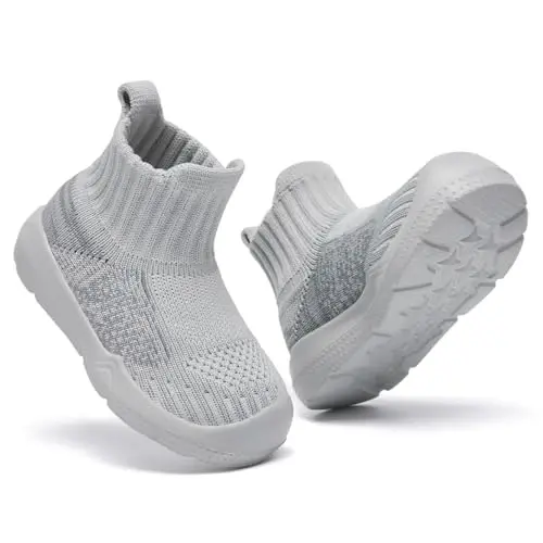 MORENDL Toddler Sock Shoes Baby Walking Shoes Infant Slippers Boys & Girls Non-Slip Sneakers - 4