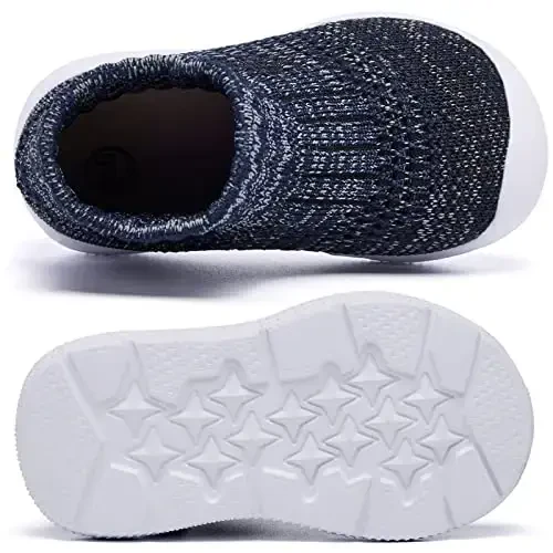 MORENDL Toddler Sock Shoes Baby Walking Shoes Infant Slippers Boys & Girls Non-Slip Sneakers - 4