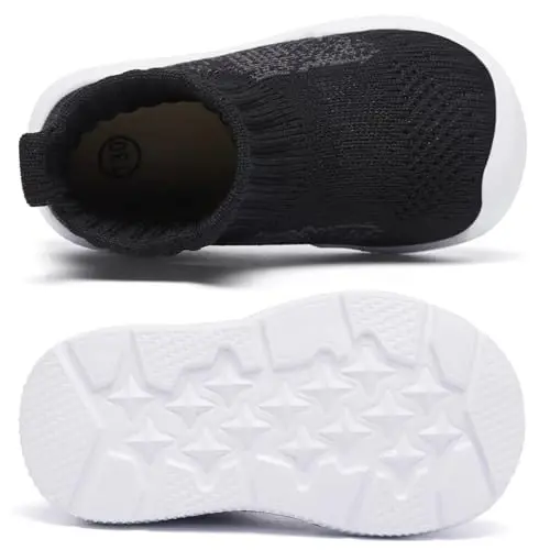 MORENDL Toddler Sock Shoes Baby Walking Shoes Infant Slippers Boys & Girls Non-Slip Sneakers - 4