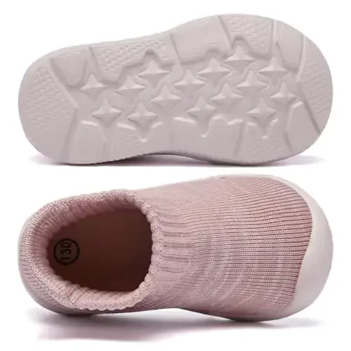 MORENDL Toddler Sock Shoes Baby Walking Shoes Infant Slippers Boys & Girls Non-Slip Sneakers - 4
