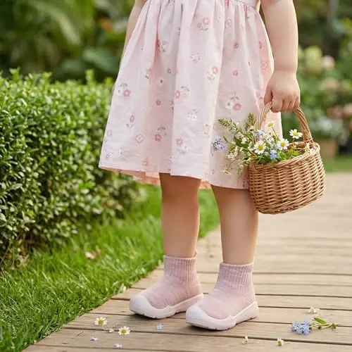 MORENDL Toddler Sock Shoes Baby Walking Shoes Infant Slippers Boys & Girls Non-Slip Sneakers 
