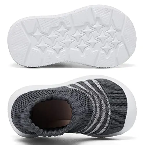 MORENDL Toddler Sock Shoes Baby Walking Shoes Infant Slippers Boys & Girls Non-Slip Sneakers - 5