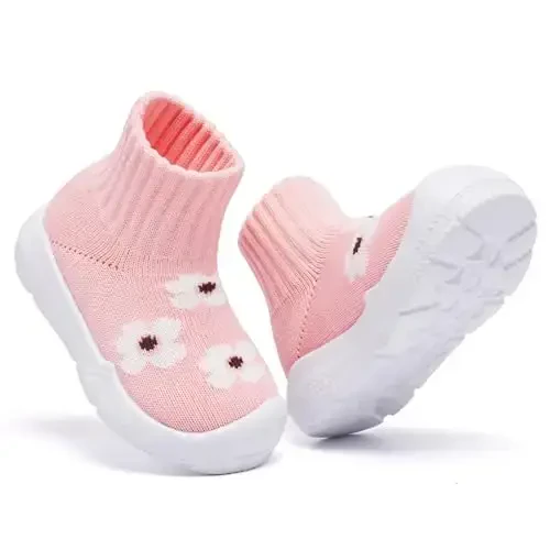 MORENDL Toddler Sock Shoes Baby Walking Shoes Infant Slippers Boys & Girls Non-Slip Sneakers - 4