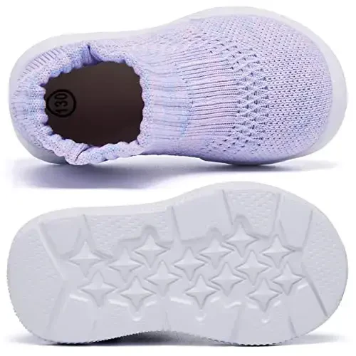 MORENDL Toddler Sock Shoes Baby Walking Shoes Infant Slippers Boys & Girls Non-Slip Sneakers - 5