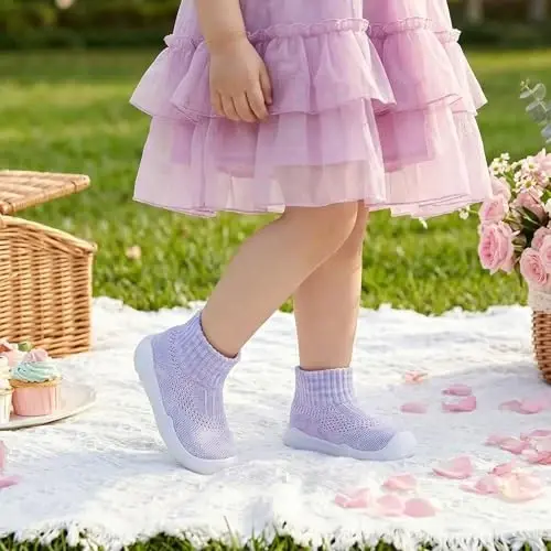 MORENDL Toddler Sock Shoes Baby Walking Shoes Infant Slippers Boys & Girls Non-Slip Sneakers - 1